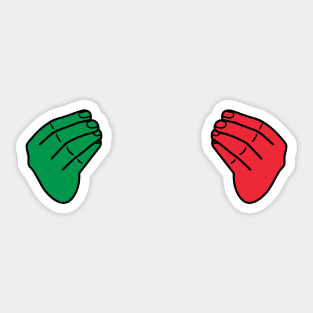 Talking hand gestures in flag colors Sticker